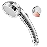Hochdruck Handbrause mit Schalter & 3 Modi - Einfache Installation, Wassersparend, Starker Durchfluss für Niederdruck