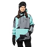 SIROKO - Skijacke für Damen W1-W Ushuaia - M - Türkis/Grau