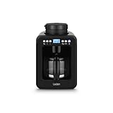 Lauben Grind&Drip Coffee Maker 600BB, kleine Kaffeemaschine mit Integriertes Mahlwerk, Abwaschbarer Filter, Automatische Abschaltung, Anti-Tropf® Technologie, Inhalt 2-4 Tassen (0,56l)