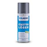 SOLAERO Etikettenentferner (200ml) - Klebstoffentferner für Etiketten & Klebereste - Hobby & Handwerk - für Umweltplakette, Vignette, uvm - Orangenduft - Herstellung Deutschland