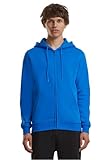 Build Your Brand Men's BY012-Heavy Zip Hoody Hooded Sweatshirt, Intenseblue, 4XL