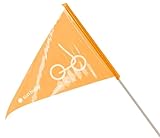 sun baby Fahrradflagge für Kinder, Fahrradwimpel - Einfache Montage, von 75 bis 150 cm, robuste Konstruktion, witterungsbeständig - Orange
