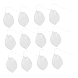 VILLCASE 100 Stück Einweg Teebeutel mit Zugband Lebensmittelechte Feine Filterbeutel für Losen Tee Tragbare Kleine Teesiebe Geruchsneutral für Zuhause und Gastronomie