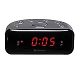 Denver CR-430MK2 Radiowecker – FM-Radio, 1,2″ LED-Display, USB-Ladefunktion, Dual-Alarm, Schlummerfunktion, Netzbetrieb mit Backup-Batterie – Schwarz