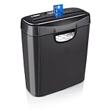 Alpina Aktenvernichter – Papiershredder für Zuhause und Büro – Shredder Zerstört Kreditkarten – Zerkleinern Sie 6 A4-Blätter auf Einmal - 10L Behälter – 190W Leistung – Schwarz