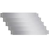 YRHome Rasenkante Metall 5m x 15cm Verzinkt Beetumrandung Mähkante Beeteinfassung Mähkante Palisade Beetbegrenzung Rasenbleche Gartenbeet 5 Stücke - Länge 100cm Höhe 15cm, Silber