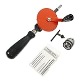 Operitacx Handbohrer Manueller Handbohrer mit Stahlkurbel Holzbohrer für Holzarbeiten Diy Bohrer Ergonomischer Griff Einfach zu Bedienen Vielseitig für Holzhandwerk