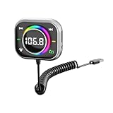 FM-Transmitter für Auto, MP3-Player für Auto | Multifunktionaler FM-Transmitter mit Stimmungsbeleuchtung und Musik-Player für lange Reisen, Straßen, Ausgänge und Shuttles