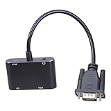 Adapter auf Adapter mit 1080P VGA Soundausgang 1080p Splitter Dual Interface VGA Adapter für Laptop und Projektor