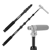 Andoer Handheld Microphone Boom Arm 4-Section Ausziehbare Aluminiumlegierung Galgenstange 1/4 Zoll Schraube & Gewinde mit Schaumstoffgriff Drehverschlüsse 45 cm - 155 cm, 2 kg Tragkraft