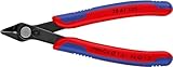 KNIPEX Electronic Super Knips Elektronik-Seitenschneider, 125mm, weicher Draht (Kupfer) bis 1,6mm, mittelharter Draht bis 1,2mm, 78 61 125