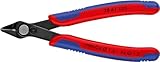 KNIPEX Electronic Super Knips Elektronik-Seitenschneider, 125mm, weicher Draht (Kupfer) bis 1,6mm, mittelharter Draht(Nagel) bis 1,2mm, 78 61 125