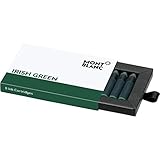 Montblanc Tintenpatronen Irish Green 106274 Hochwertige Tinte für Füllfederhalter Irisches Grün, 1 Schachtel à 8 Füllerpatronen