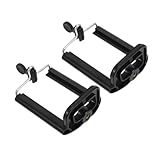 NUOBESTY 2 Stück Mobiltelefon -Clip -Stativ Verstellbare Telefonklasse Selfie handyhalterung Telefonstativadapter Stativ -Mount -Adapter Schwarz