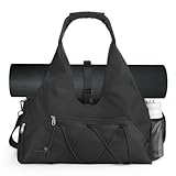 SIVENKE Sporttasche für Damen Yogatasche mit Schuhfach & Nassfach Reisetasche Tragetasche für Yogamatten Freizeit Handtasche Schwimmtasche Gym Tasche für Damen und Herren