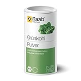 Raab Vitalfood Bio Grünkohl-Pulver aus Deutschland, frei von Zusätzen, vegan, glutenfrei, enthält natürlicherweise Calcium, 190 g Pulver Dose, Grünkohl aus Deutschland