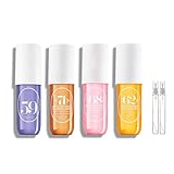 Brazilian Perfume(4 Pieces + 2 x Perfume Bottles) Janeiro Body Spray Long Lasting Fragrance Spray, Eau de Toilette Spray, Body Splash for Women Hair and Body Fragrance Mist