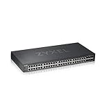 Zyxel Nebula Gigabit Ethernet Smart-Managed Switch mit 48 Ports und vier Gigabit-Combo-Ports sowie zwei SFP-Ports und Hybrid Cloud-Modus, Lifetime Garantie [GS1920-48v2]