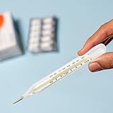 Oraltemperatur Glas Oraltemperatur für Fiebertest, Temperatur Achseltemperatur 34.4-42.2 °C Achselhöhle Schnelles Lesen Fieberanzeige Glas Mund Temperatur für Test Temperatur