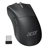 acer Funkmaus für Laptop, 1200 DPI Ergonomische Maus Kabellos für Büro mit 2,4GHz USB A Empfänger, 5 Tasten USB Funkmaus, Wireless Mouse Kompatibel mit PC, Laptop, Desktop - Schwarz