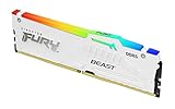 Kingston Fury Beast Weiß RGB Expo 32GB 6000MT/s DDR5 CL36 DIMM Desktop Gaming Speicher kit mit 2 - KF560C36BWEAK2-32