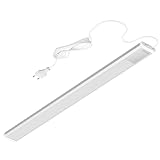 Oktaplex Riva Unterbauleuchte Küche LED flach neutralweiß 57,5cm 800lm Küchenlicht mit Schalter 10,3W 230V Unterschrankleuchte silber
