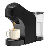 XUEMANSHOP Kaffeekapselmaschine, 1400W Kapsel Kaffeemaschine mit 800ml Wassertank, Aufheizzeit 30-40s, Abschaltautomatik, Schwarz