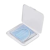 Colorful Tragbare Aufbewahrungstasche für Masken, Maskenbox für Mundschutz, Masken Aufbewahrung Box, Mundschutz Transportbox, Maskenbox flach (Weiß)