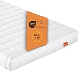 sleepling Matratze 90 x 190 x 11 cm, Rollmatratze Gästematratze, Komfortschaummatratze, Made in EU, Bezug waschbar, Ökotex 100, Härtegrad 2, weiß