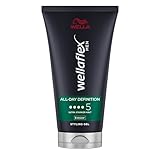 Wellaflex Men All-Day Definition Gel | Ultra starker Halt Styling Haargel | Veganes Haargel | Dermatologisch getestet & frei von Silikonen | 150ml