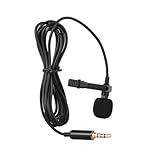 Angoily Professionelles Ansteckmikrofon Kabel Tragbares Mikrofon Einsetzbar für Live Streaming Konferenzen Interviews und Bürogebrauch in Schwarz