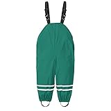 Generisch Latzhosen Für Kinder Wasserdicht Outdoor Sport Regenhose Matschhose Mit Verstellbar Hosenträgern Faltbar Wiederverwendbar Wathose Überziehhose Leicht Kinderwathose Buddelhose Grün 128