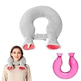 WRQIOO Nackenwärmflasche, 1400ml Wärmflasche Nacken, Nackenwärmflasche Schulter mit Weichem Bezug, Auslaufsicher, Ein Weiches Geschenk für Ältere Menschen, das Nacken- und Schulterschmerzen Lindert