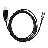 USB-C-auf-HDMI-Kabel, Typ-C-auf-High-Definition-Multimedia-Interface-Adapter, 4K@30 Hz Plug-and-Play-Video-Kabel für Pro Air, XPS, Home Office, Online-Bildung