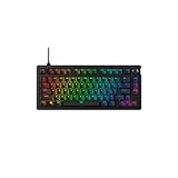 HyperX Alloy Rise 75 Mechanische Gaming-Tastatur, Netzwerk-Switches, Hot-Swap, 75% Format, austauschbares magnetisches Gehäuse, Schwarz (QWERTY)