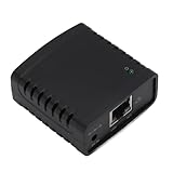 USB-Druckserver, 100-Mbit/s-Hochgeschwindigkeits-Netzwerkdruckerserver, EIN von Mehreren Geräten Gemeinsam Genutzter Drucker, USB-zu-RJ45-Druckserveradapter für Büro (EU-Stecker