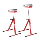 Werkzeugkönig Rollenbock höhenverstellbar Rollbock für präzise Werkstückführung - klappbarer Rollenständer 70-111 cm - 2er Set