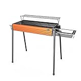 Barbecue Grill Tragbarer Holzkohlegrill,Smokey Grill Freizeit Camping Home Wild Barbecue,BBQ Herd Regal Abnehmbares Design