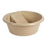 TAIZhiChen Waschschüssel für die Handwäsche und Wäschebox, rutschfest, tragbar, für kleine empfindliche Gegenstände, Kleidung, T-Shirts, Gelb