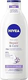 NIVEA parfümfreie Bodylotion Repair & Care (400 ml), feuchtigkeitsspendende Creme, schnell einziehende Bodylotion mit Glycerin & Provitamin B5, Lotion für sensible Haut