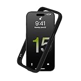 RhinoShield Bumper Case kompatibel mit [iPhone 15 Pro] | CrashGuard - Stoßdämpfende Schutzhülle im schlanken Design - 3.5 Meter Fallschutz - Schwarz