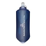 Faltbare Outdoor-Trinkflasche mit ergonomischem Griff, eingebautes Anti-Auslauf-Ventil, sichere Hydratation auf Ihren Reisen (blau)