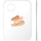 MIETONG Make-up-Palette - Make Up Mischpalette Kosmetische Mischpalette, Klare Acryl Kosmetikpalette mit Spatel, Kosmetik-Palette zum Mischenfür Foundation, Nailart (Transparent)