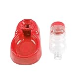 Tofficu 350 Ml Automatischer Haustier Wasserspender Katzensicherer Trinkbrunnen Bpa Frei Roter Wassernapf für Katzen und Kleine Hunde rutschfest für Zuhause und Tierhandlungen