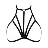 Sexy Body Lingerie, Erotische Dessous Büstenhalter Käfig Damen Ungepolstert Bralette Neckholder Verband Reizwäsche für Damen Festival Club Party Wear Bra