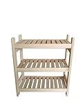 Stolarstwo Wochnik S.C. Holzregal Standregal Modulares Regal Stapelbar Kellerregal Haushaltsregal Kiefer Breite 25 cm Lange 54 cm Höhe 60 cm 3 Einlegeböden (60x54x25 cm 3 Einlegeböden)