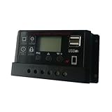 FUTUREORYY Solar Laderegler Vollautomatisch Solarpanel Spannungsregler mit LCD Schutz Überstrom und Kurzschlussschutz für und Lithiumakkus