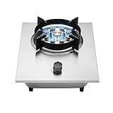 5,5-kW-Gasherd, Hochleistungsbrenner Mit 9 Hohlräumen, Doppelzweck-NG/LPG, Edelstahlpaneel, Einbau-/Tischinstallation(NG)