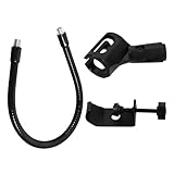 Alipis Universeller Mikrofonständer mit Flexiblem Schwanenhals aus Robustem Eisen Verstellbarer Mikrofonarm mit Stabilem Clip für Video Gesang und Aufnahme Platzsparend und Langlebig