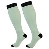 CHIFIGNO Herren-Socken, magentafarben, fuchsienfarben, lustig, hohe Socken, niedliche Socken, athletische Socken für Damen, Herren, Geschenk, Blau-gelber Farbverlauf, Einheitsgröße